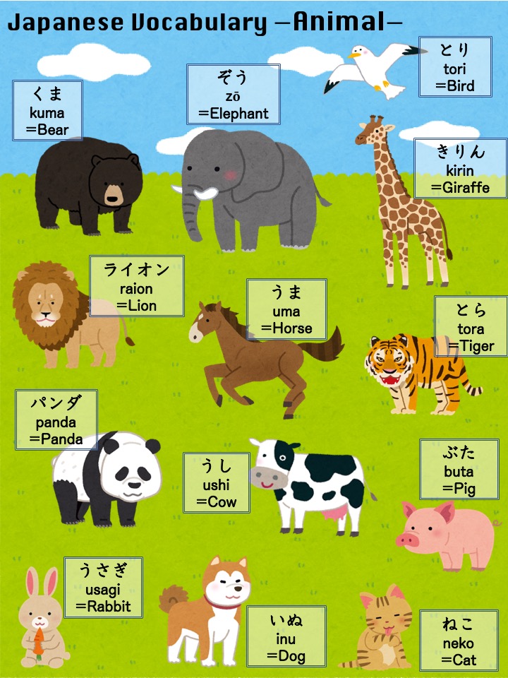 Vocabulary》Animal どうぶつ | Japanese-Language-Note
